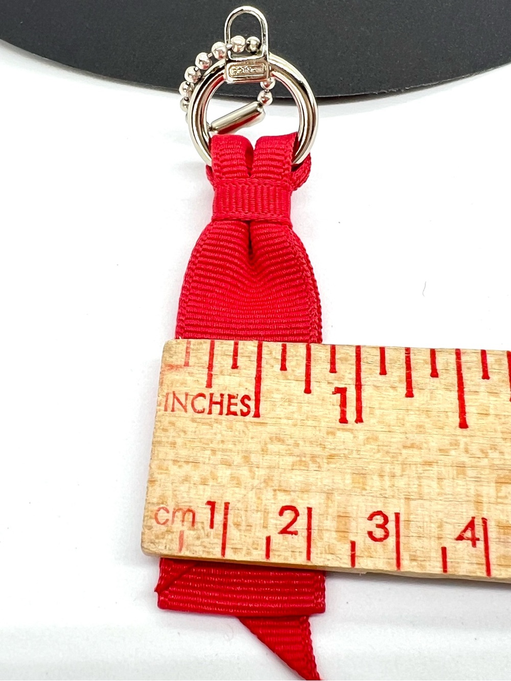 Coach Red Ribbon Tassel Keychain Accessory - Picture 6 of 8
